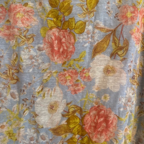 Joie Floral Short Sleeve Top - Blue and Pink - Picture 4 of 4